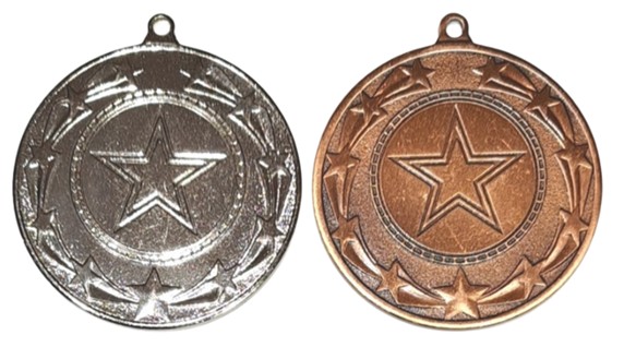 Medaille 01 Ster Zilver-Brons compleet OP=OP!!